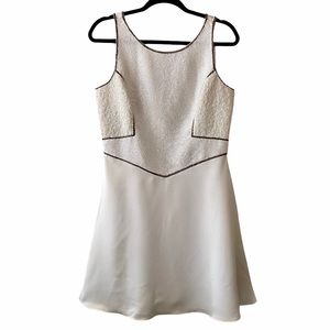 NWT Reiss White Embellished Beaded Ray Dress Sz 10
